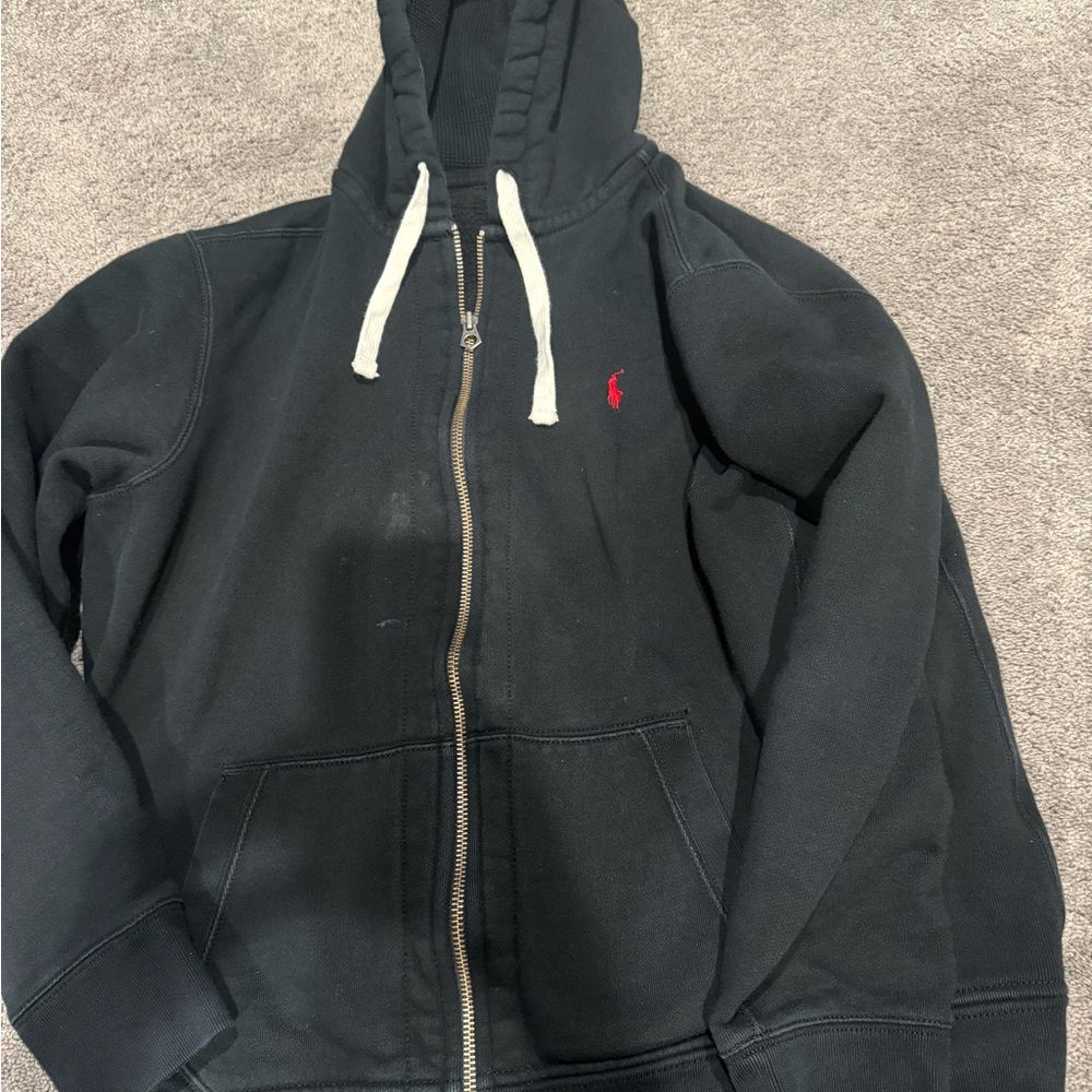 Men’s Polo Ralph Lauren Black zip up hoodie XL